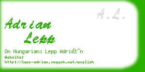 adrian lepp business card